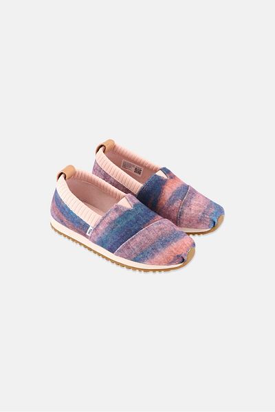 Toms Kids Girl Alpargata Resident Slip On Shoes, Pink Combo