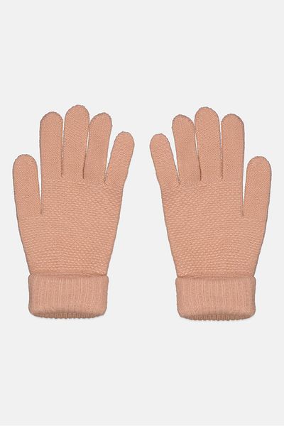 Rampage Women 1 Pair Knitted Glove, Peach