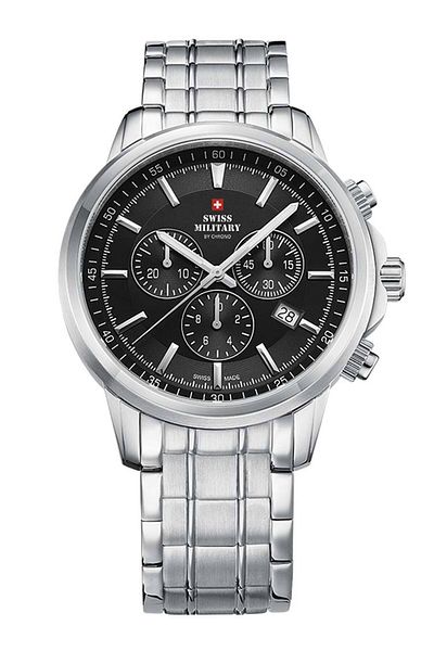 Swiss Military Mens Watch By Chrono Sm34052.01, Quartz, 42mm, 10atm