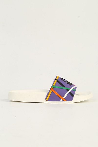 Benetton Purple and White Women's Slippers - Bn-1438