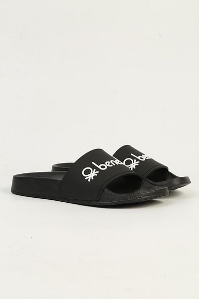 Benetton Bn-1442 Model Black Women's Slippers