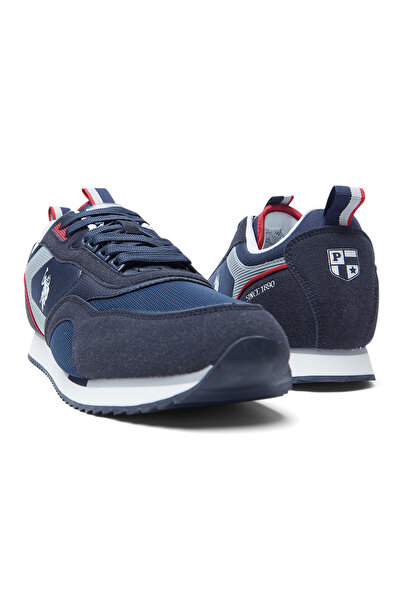 U.S. Polo Assn. Men's Navy Low-Top Sneakers,Lightweight Casual Shoes for Classic Look