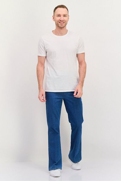 WRANGLER Men Regular Fit Plain No Stretchable Bootcut Jeans, Blue