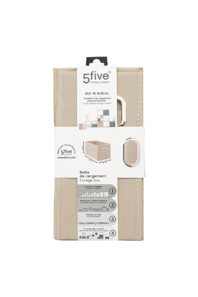 Five Simply Smart Polypropylene and Metal Foldable Storage Box 15 x 31cm