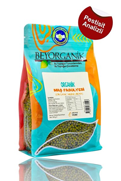 BEYORGANİK Organik Maş Fasulyesi 500gr (PESTİSİT VE AFLATOKSİN ANALİZLİ)