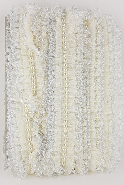 Bride Aksesuar Dünyası Accesoriu panglică decorativă Cremă cu sclipici perlat...