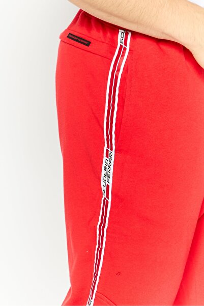 Scuderia Ferrari Men Sportswear Fit Side Tape Fleece Jogger Pants, Red