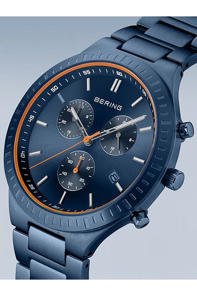 Bering Ceas bărbătesc 11743-797, cuarț, 43mm, 5atm