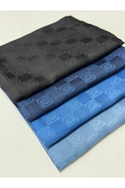 Gül Eşarp Jacquard Shawl Monogram Pattern Black