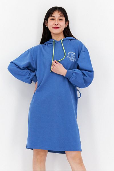 Levi's Women Hooded Graphic Sweater Dress, Blue