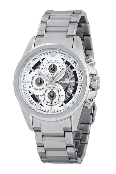 Jacques Lemans Mens Watch 1-1847f, Quartz, 44mm, 10atm