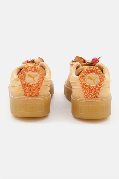 Puma Women Platform Flower Tassel Sports Shoes, Tan