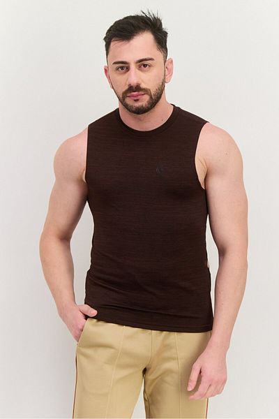 SKECHERS Men Sportswear Fit Muscle Tank Top, Brown