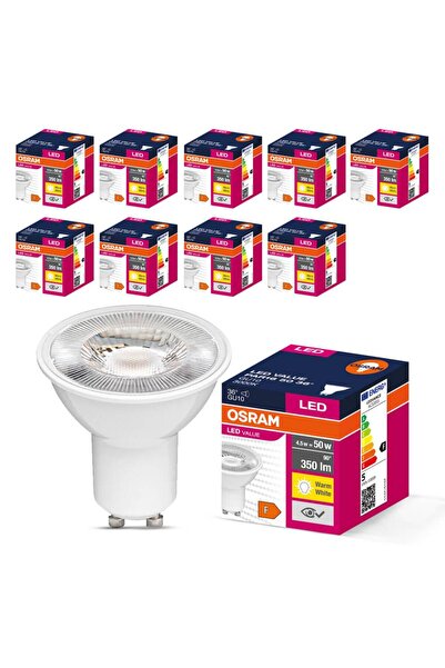 Osram Led Value Par16 4.5w Gu10 3000k Sıcak Beyaz Ampul 10 Adet