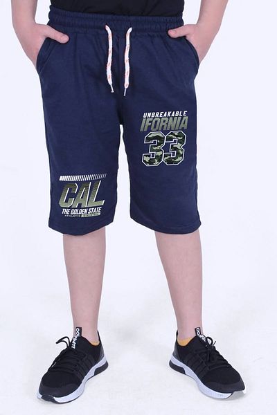 YA KO KİDS Cal Printed Boy's Double Pocket Capri