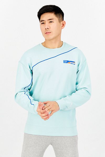 Puma Men Sportswear Fit Long Sleeve Sweatshirt, Turquoise