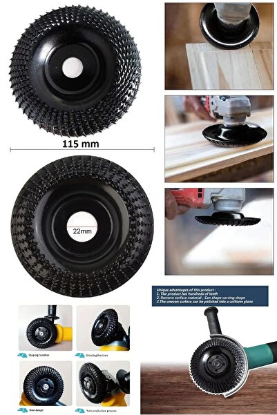 BİTERSE Açılı Ahşap Ağaç Törpü Disk Eğe Ahşap Şekillendirici Ahşap Oyma 115 Mm