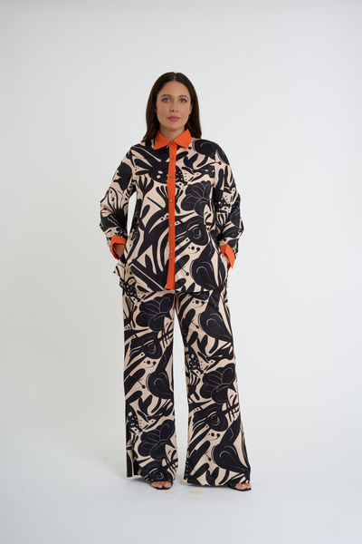 HANIQA Patterned Buttoned Set