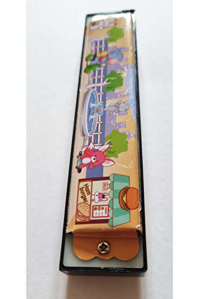 Mahi Max Metal Mızıka  16 Delikli Figürlü Üflemeli Harmonica Çalgı Akustik Müzik Aleti - Desen Seçenekli