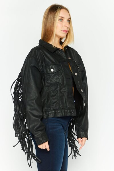 WRANGLER Women Washed Denim Jacket, Black