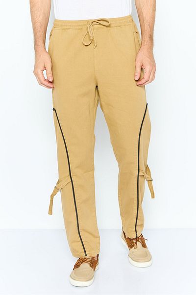 Night Addict Men Regular Fit Solid Sweatpants, Khaki