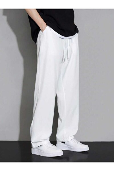 yg ydn giyim بنطال رياضي مريح ذو ساق مستقيمة وخصر عالي