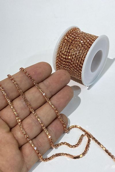 Hayalperest boncuk Rose Color Beyoğlu Swarosvki Stripe Stone Bead ss12