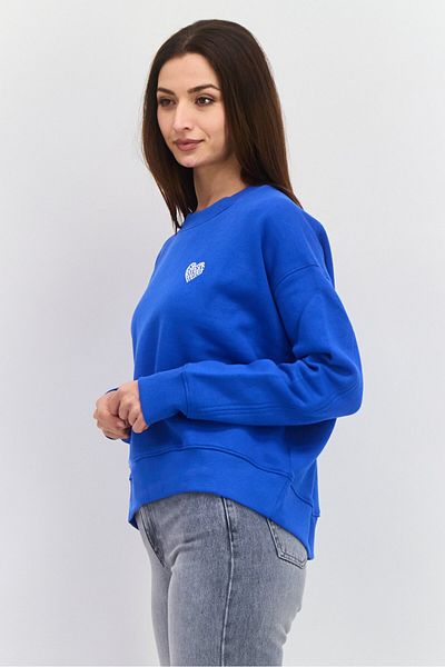 Esprit Women Crew Neck Graphic Print Long Sleeves Sweatshirt, Blue