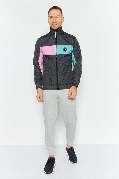 Puma Men Sportswear Fit Long Sleeve Outdoor Jacket, Black Combo