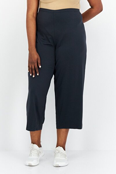 Eileen Fisher Women Plus Size Plain Cropped Pants, Black