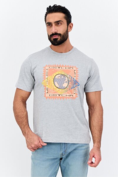 Gotcha Men Crew Neck Short Sleeves Graphic Print T-Shirt, Grey