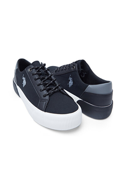 U.S. Polo Assn. Women's Black with Black Accent Sneakers - Bold Rugged Style with Durable Sole for Outdoor Wear