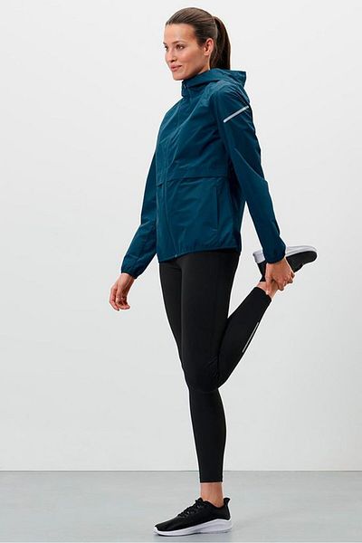 Tchibo Women Sportswear Fit Hooded Running Jacket, Navy