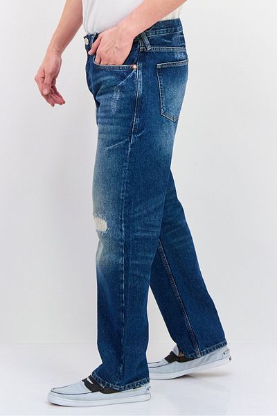 Scotch & Soda Men Straight Fit Ribbed Washed The Vert Denim, Blue