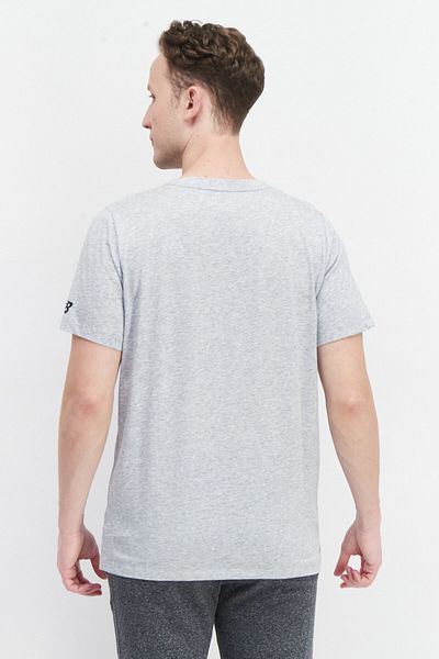 New Balance Men Sportswear Fit Short Sleeve Brand Camo Outdoor T-shirt, Grey