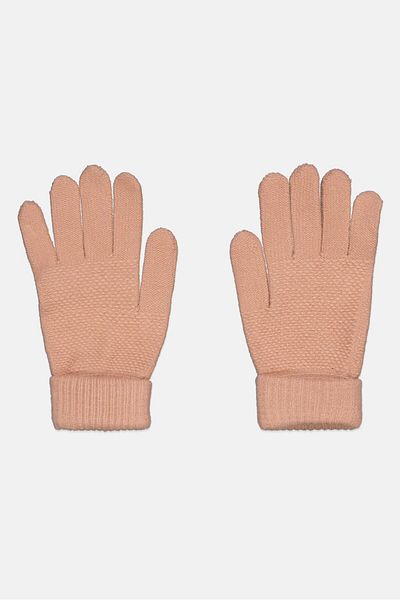Rampage Women 1 Pair Knitted Glove, Peach