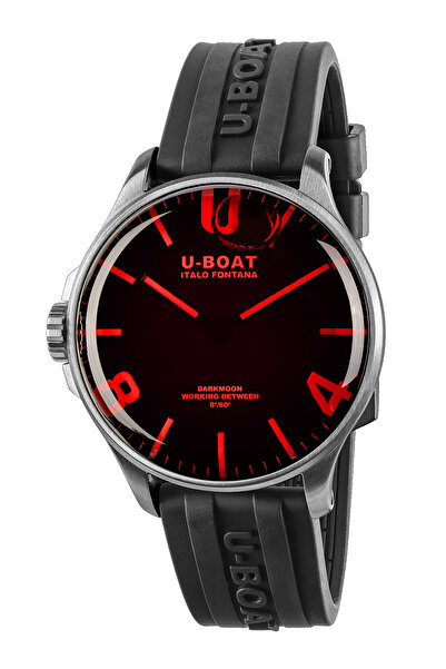 U-BOAT 8465/B Σκούρο Κόκκινο SS 44mm 5ATM