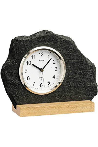 AMS Table Clock 5114, Quartz, White, Analogue, Modern