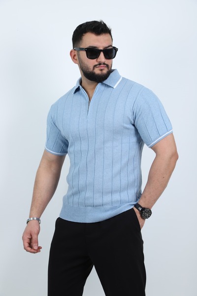 EFAL BUTİK Μπλουζάκι Baby Boy Πλεκτό Μπλε ριγέ