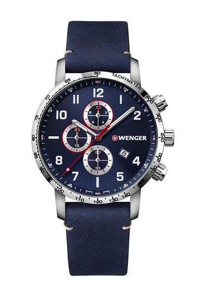 Wenger Mens Watch 01.1543.109, Quartz, 44mm, 10atm