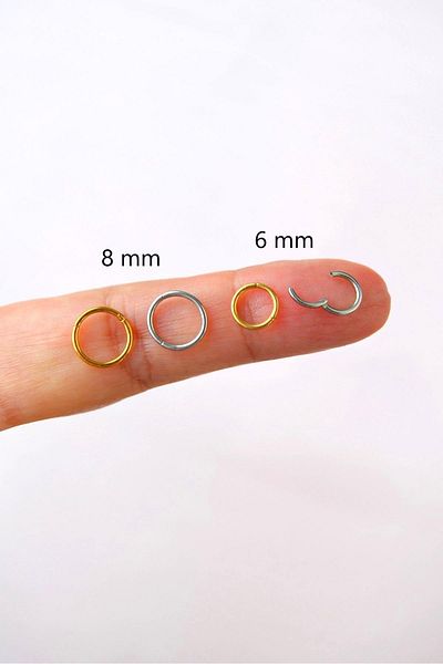 Sacce Scarves&Accessories 316 L Steel - 1 mm Thickness Tragus Helix Piercing Ring