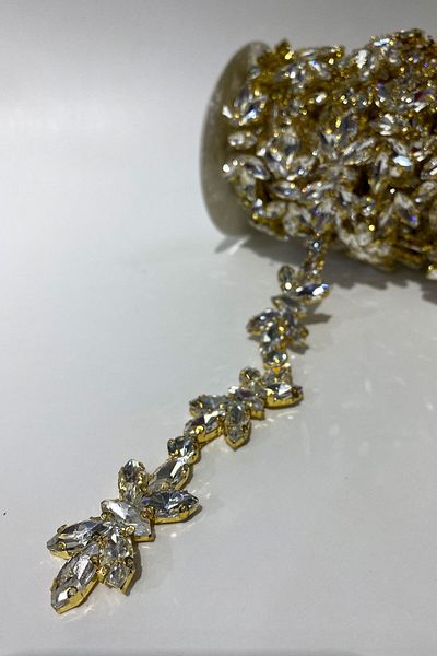 Hayalperest boncuk Shuttle Glass Stoned Bright Evening Dress Stoned Strip Sconce