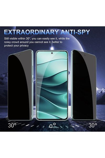m.tk moveteck Redmi Note 14 Ghost Screen Protector زجاج غير قابل للكسر لامع 5D للخصوصية الجانبية غير مرئية