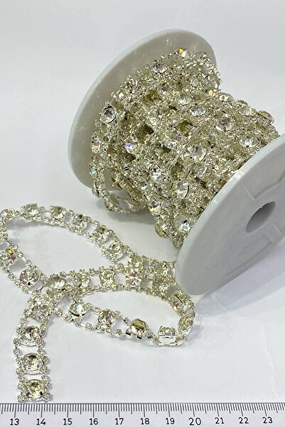 Hayalperest boncuk Desenli Taşlı Şerit 1 mt