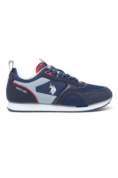 U.S. Polo Assn. Men's Navy Low-Top Sneakers,Lightweight Casual Shoes for Classic Look