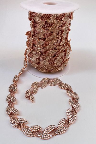 Hayalperest boncuk Wicker Copper Stone Strip - Leaf Design