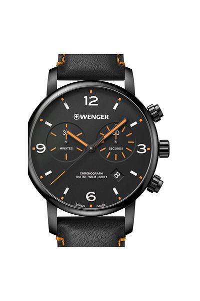 Wenger Mens Watch 01.1743.114, Quartz, 44mm, 10atm