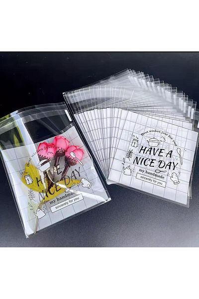 OZN AKSESUAR Τσάντα με διάφανο σχέδιο 10x10 cm - 95 τεμάχια Opp