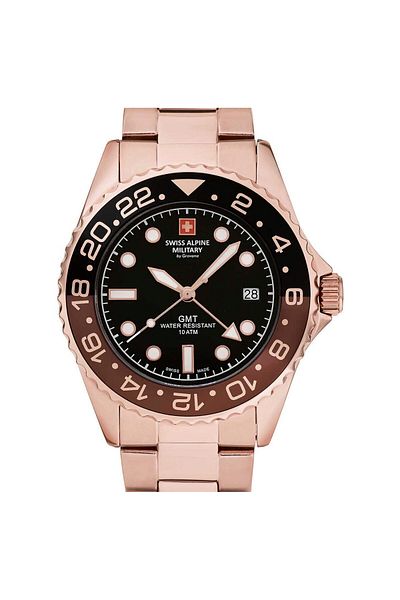 Swiss Alpine Military Mens Watch 7052.1164, Quartz, 42mm, 10atm