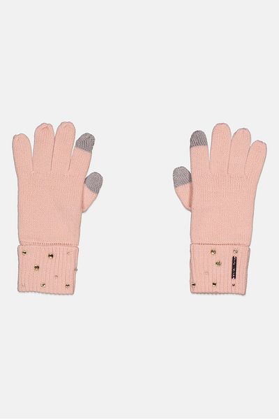 Michael Kors Women 1 Pair Embellished Gloves, Pink